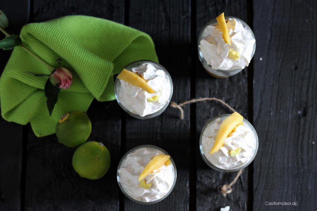 Schnelles Rezept: Fruchtige Limettencreme mit Mango