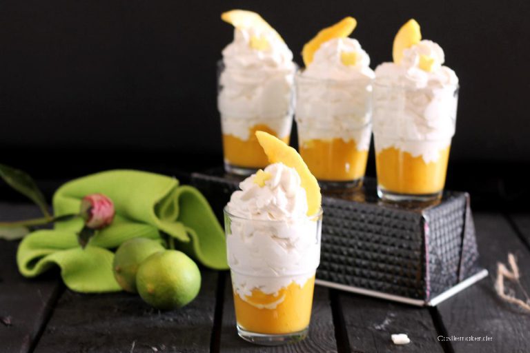 Schnelles Rezept: Fruchtige Limettencreme mit Mango