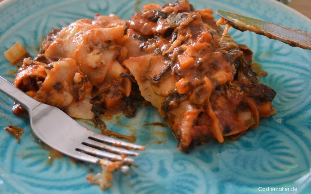 lachs-lasagne Rezept Lachslasagne mit Spinat Lachs foodblogger Castlemaker Lifestyle-Blog