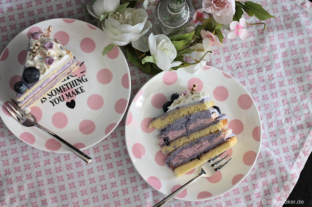 Heidelbeertorte naked cake mit Limettenbiskuit und Baiserboeden Rezept Castlemaker Lifestyle-Blog Foodblog aus Baden