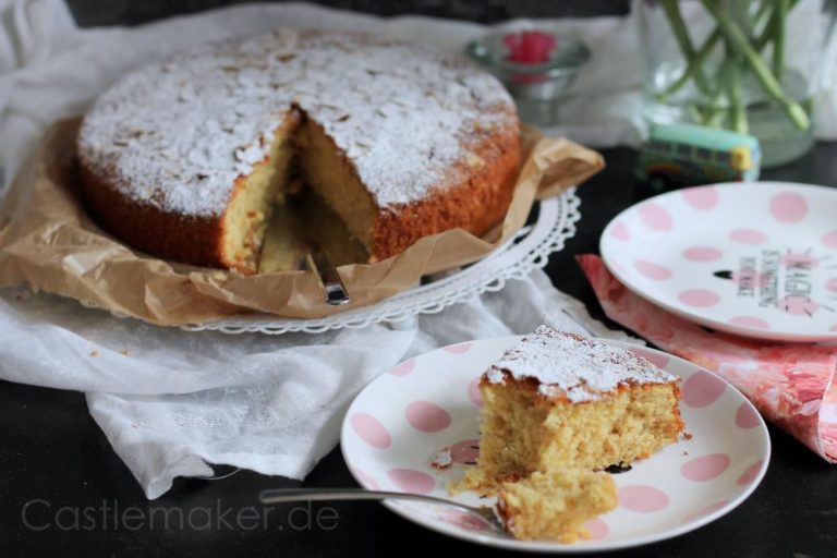 Fluffiger spanischer Orangen-Mandelkuchen mit Marzipan « Castlemaker ...