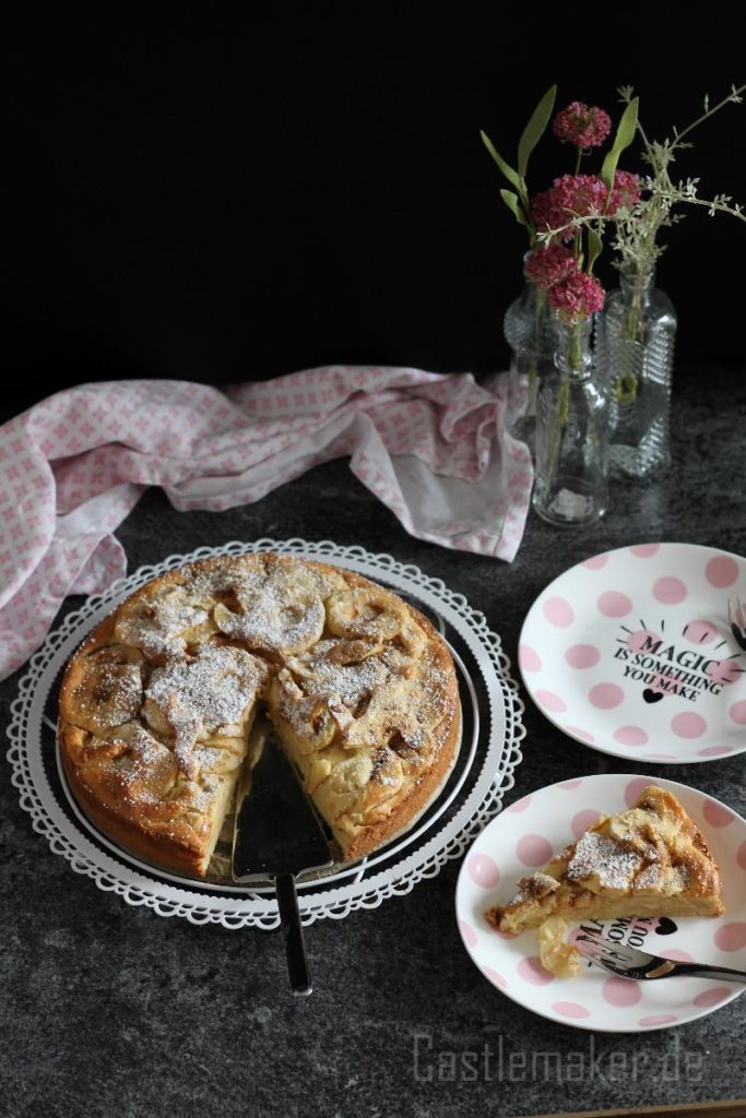 Schneller gedeckter Apfelkuchen - super einfaches Rezept « Castlemaker ...