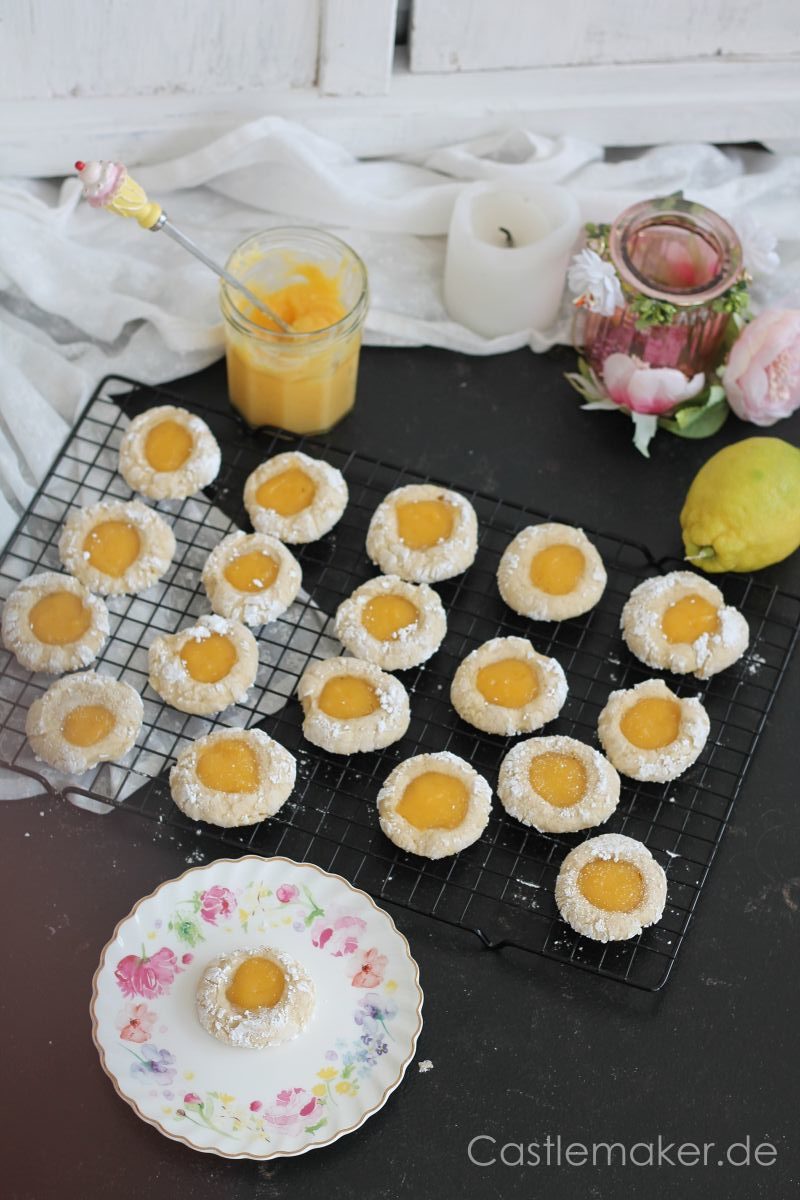 lemon crinkle cookies mit lemon curd rezept softe zitronenkekse castlemaker foodblog schwarzwald