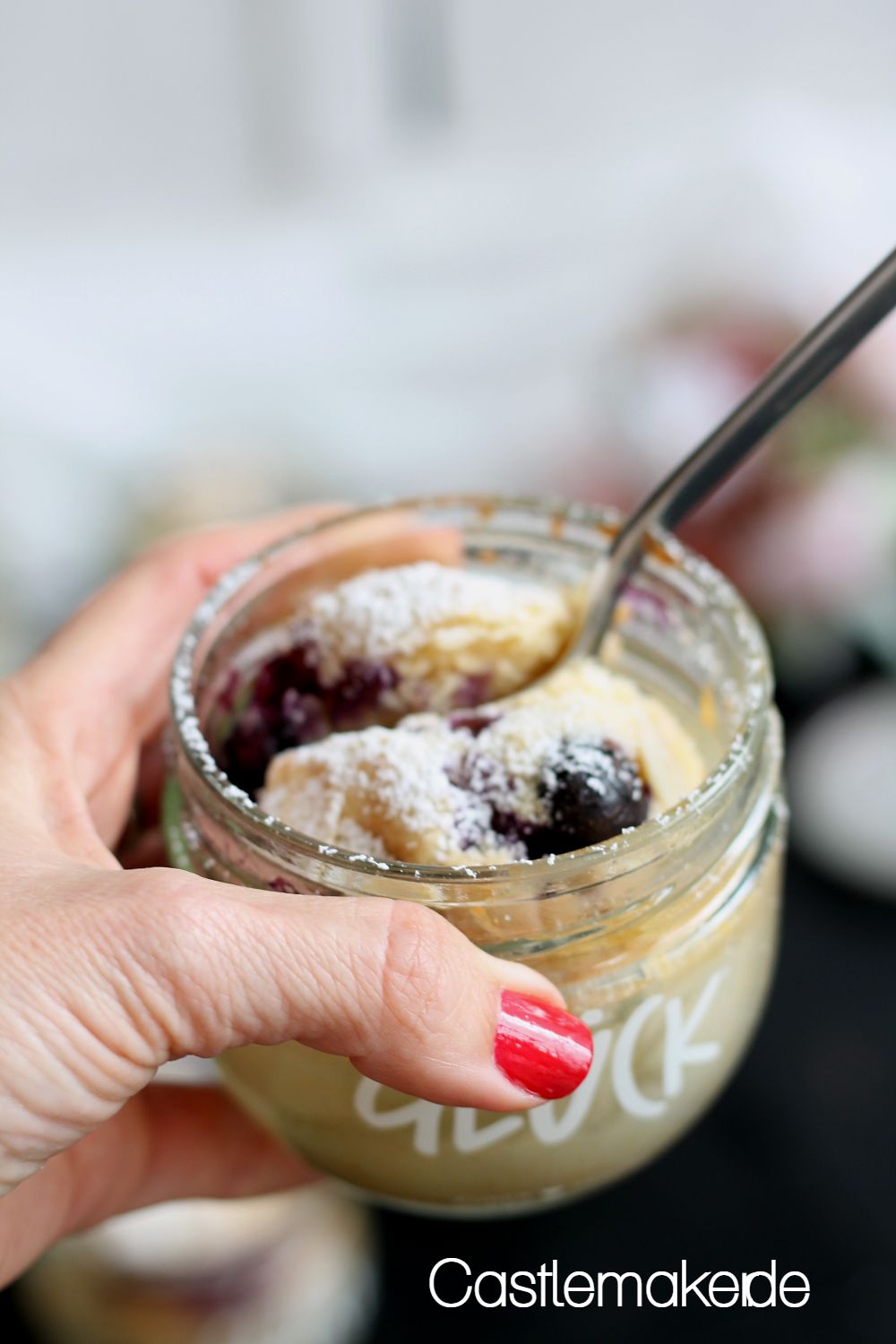 Heidelbeer-joghurtkuchen im glas kuchen im glas castlemaker foodblog schwarzwald