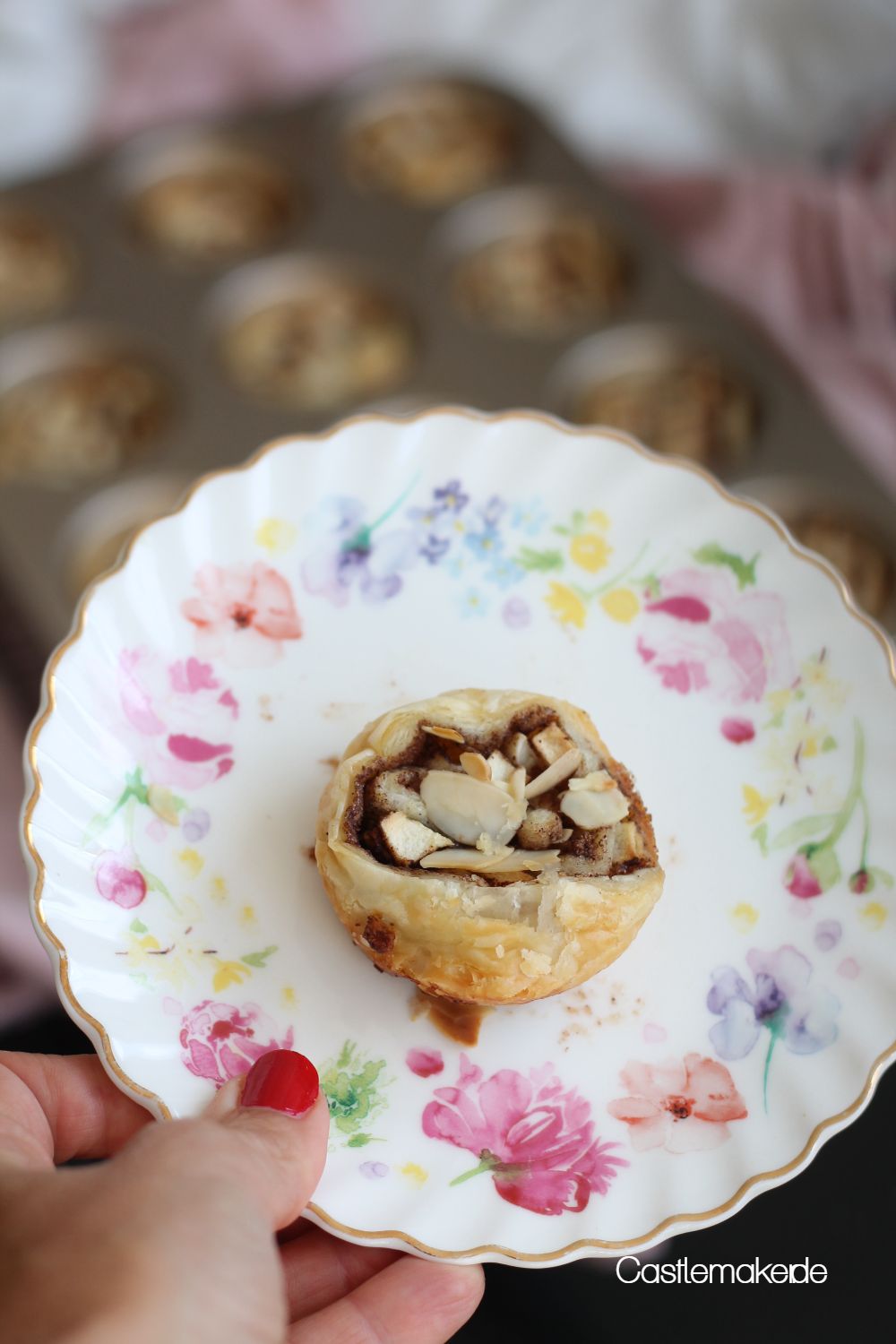 Apfel zimtschnecken aus blaetterteig rezept castlemaker foodblog schwarzwald