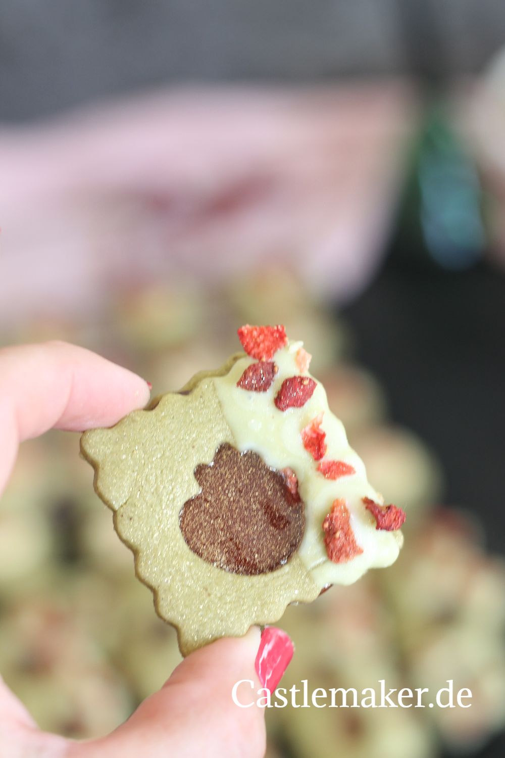 strawberry matcha cookies erdbeer-matcha-plaetzchen rezept castlemaker